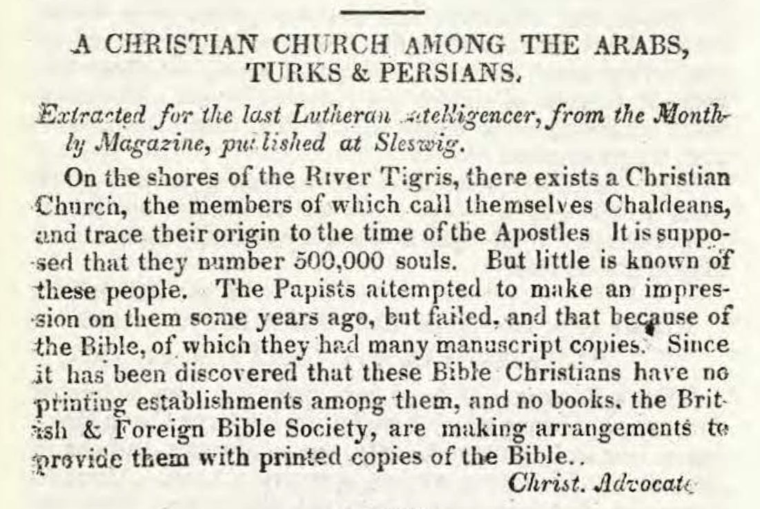 A Christian Church Among the Arabs, Turks, and Persians
